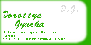 dorottya gyurka business card